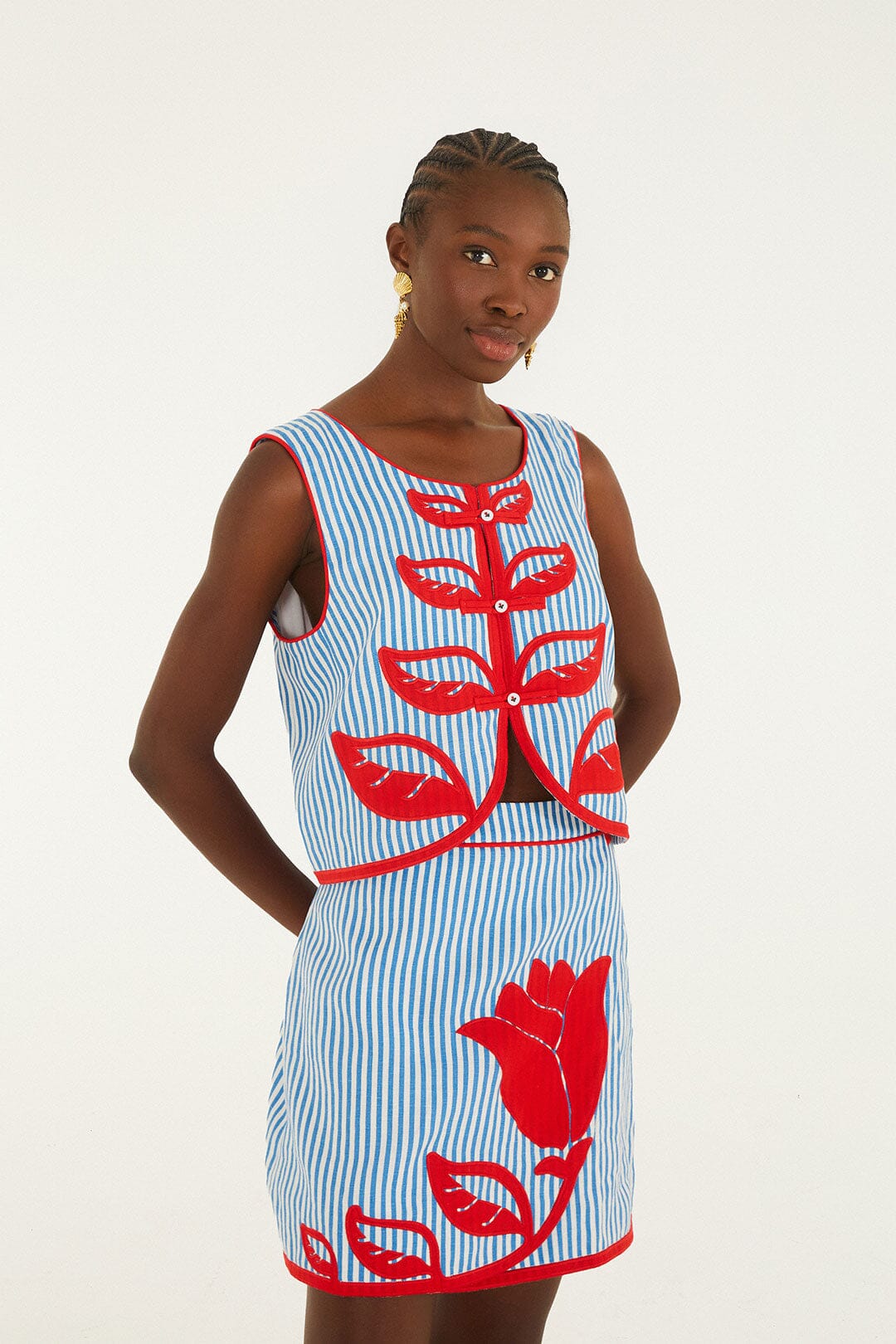 Falda Mini Azul Sky Stripes