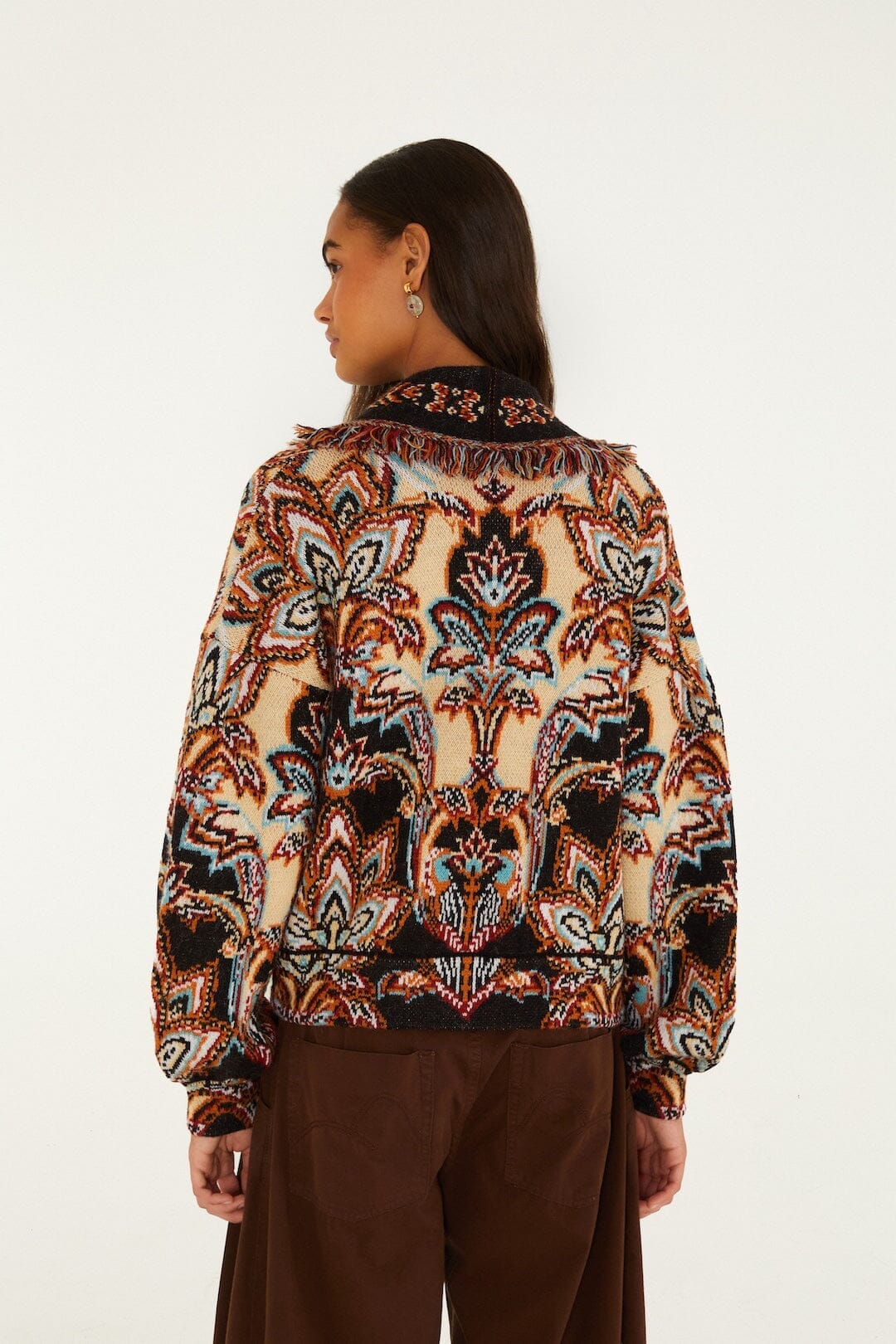 Cárdigan de punto Tapestry Dream con fleco