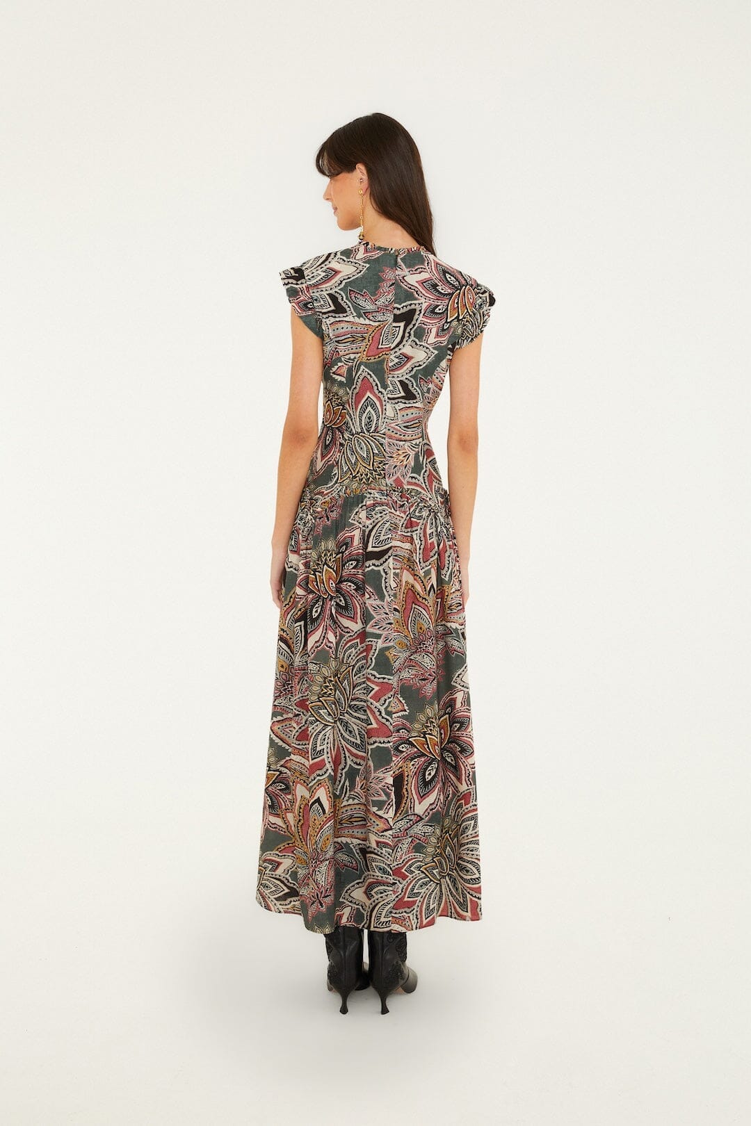 Maxi vestido Tapestry Flowers sin mangas