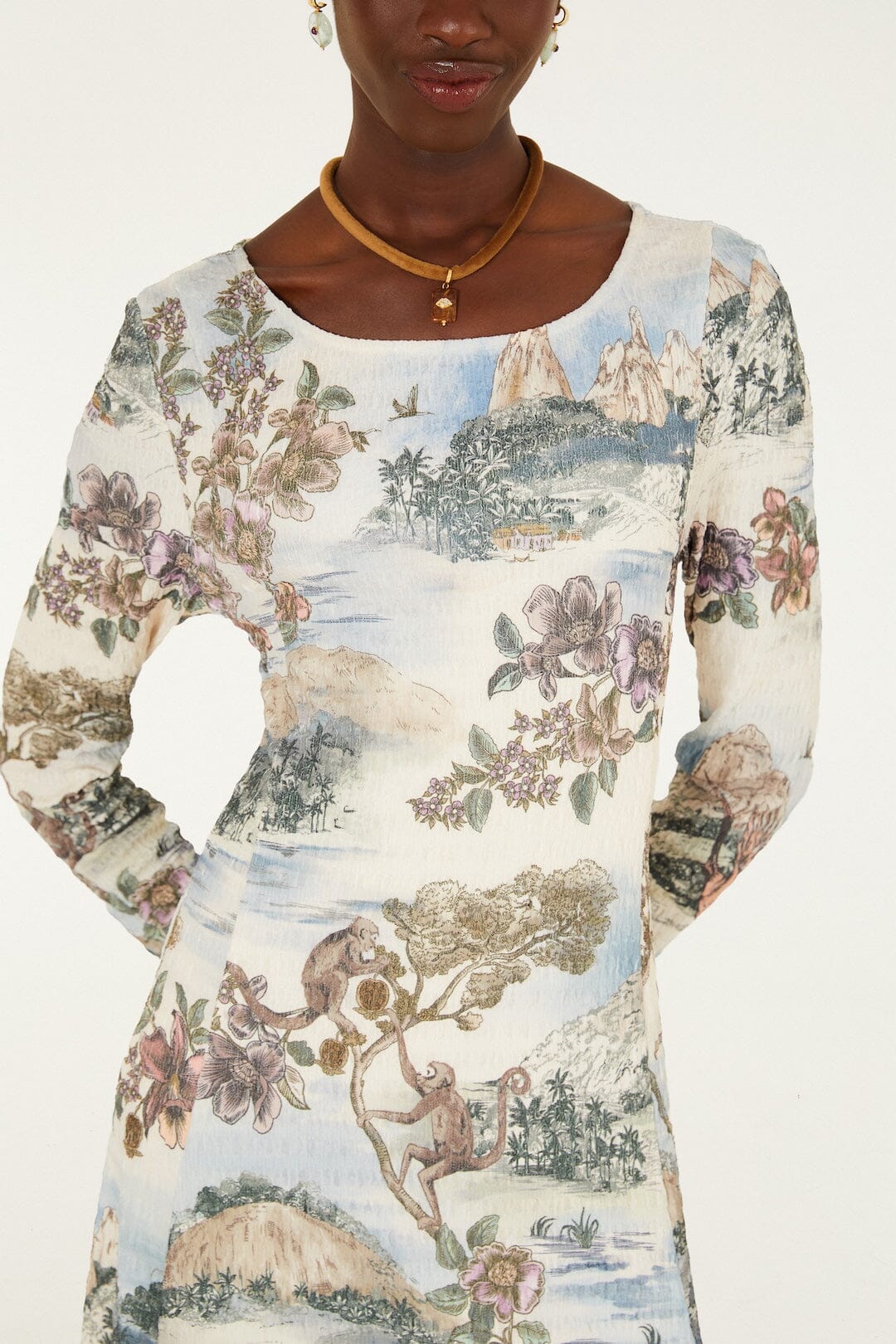 Vestido Midi Texturizado Toile De Rio