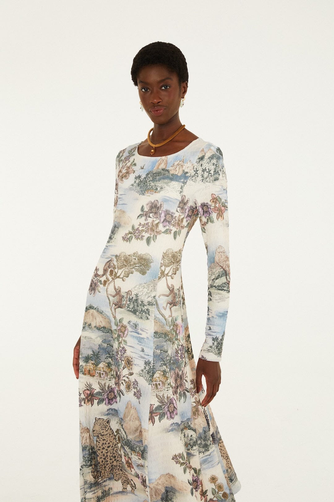 Vestido Midi Texturizado Toile De Rio