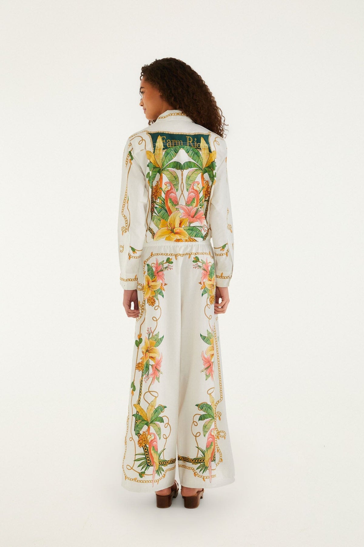 Pantalones Tropical Royalty Blanco Hueso