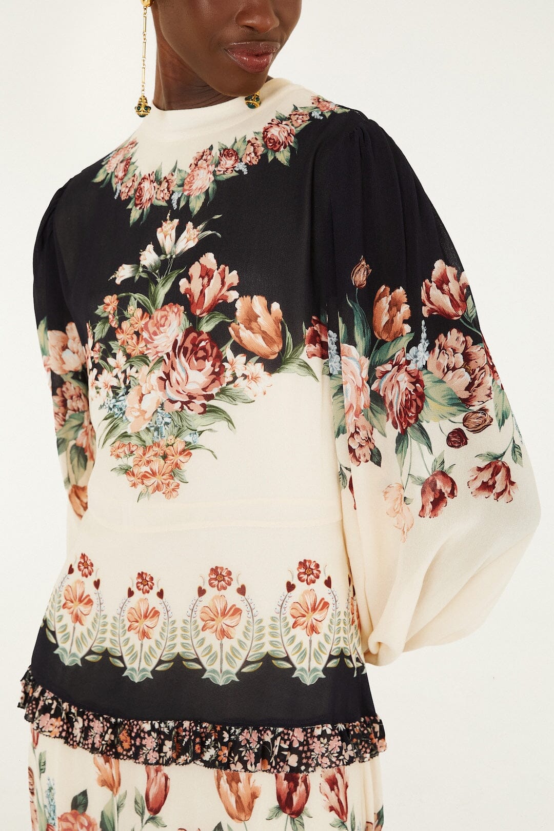 Maxi Vestido Winter Floral de Manga Larga