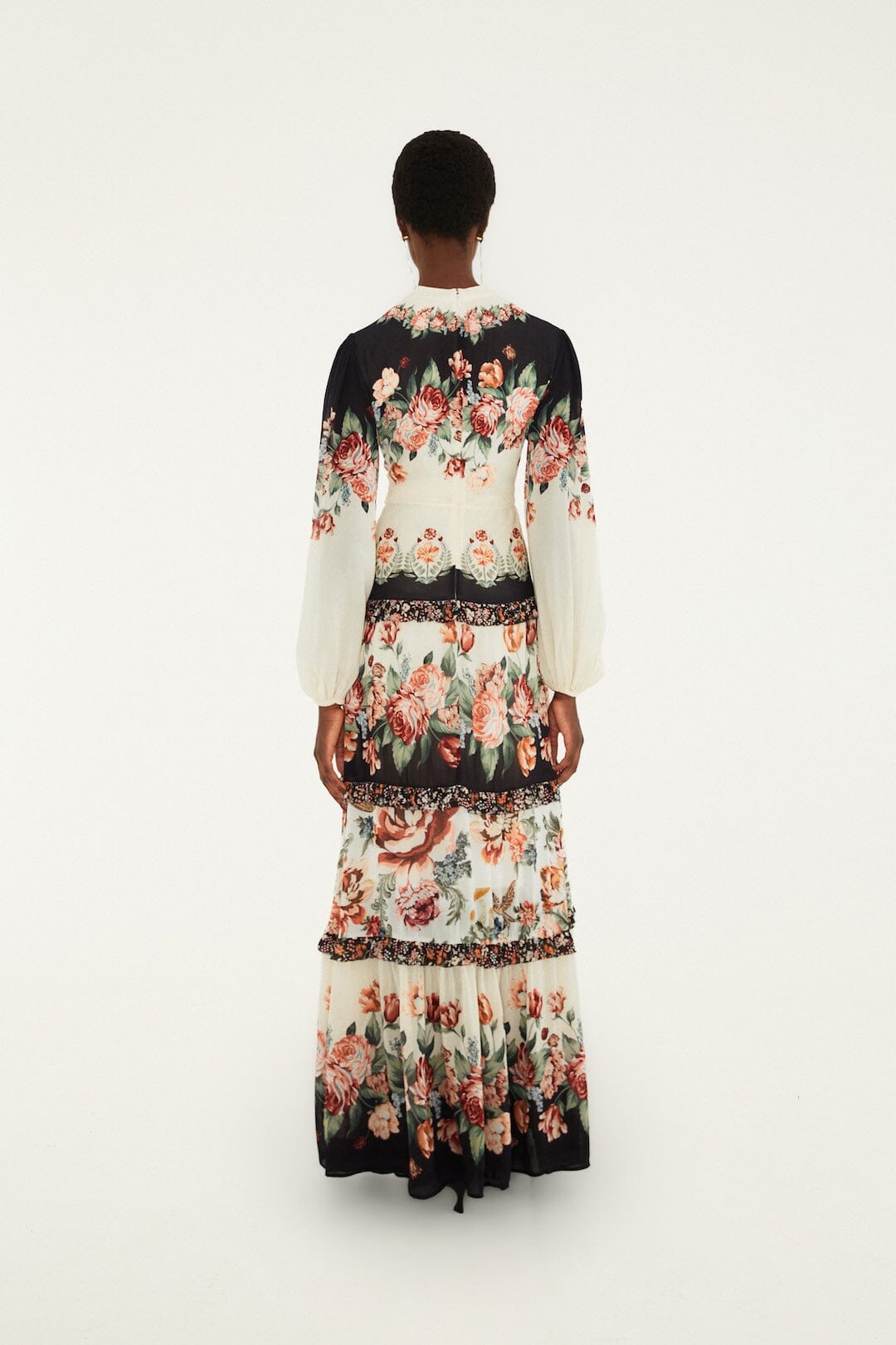 Maxi Vestido Winter Floral de Manga Larga
